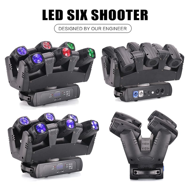 6x10W RGBW Led Spider Beam Moving Head Lights