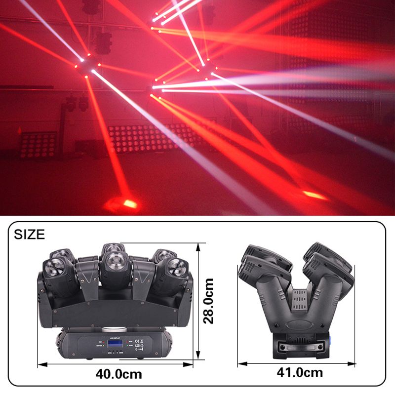 6x10W RGBW Led Spider Beam Moving Head Lights