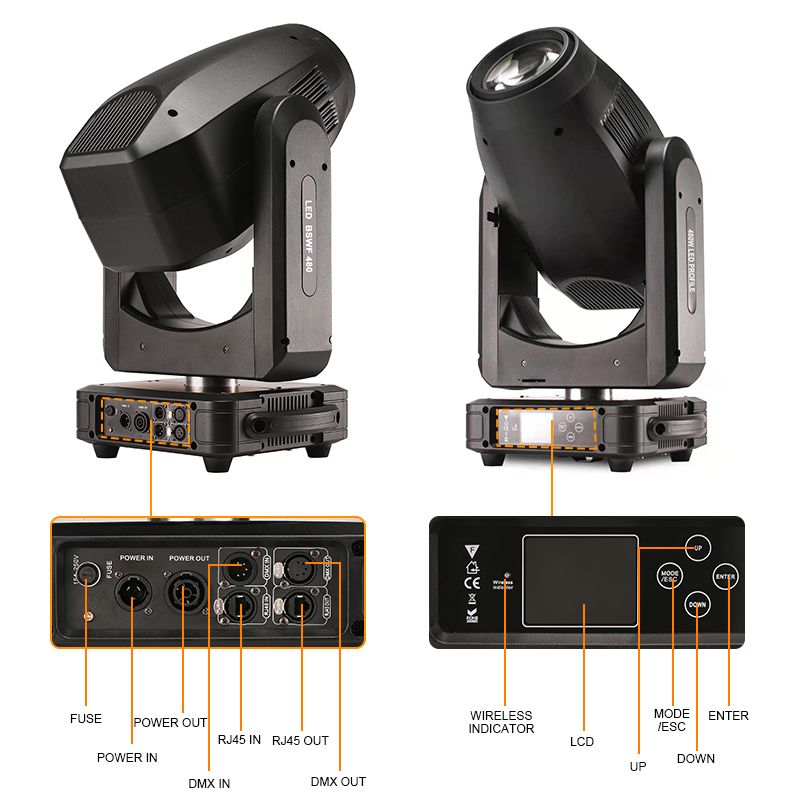 480W Led Profile Light CMY+CTO Framing Moving Head Light