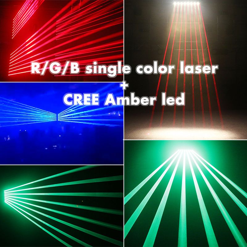 Red Laser+3W Beam Amber Led Combination Moving Head Bar