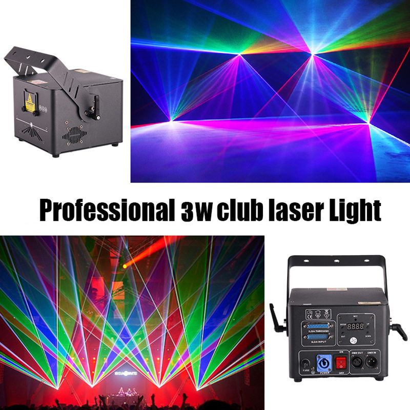 3W RGB Animation Laser Light Events Party DJ Club Laser Light Show