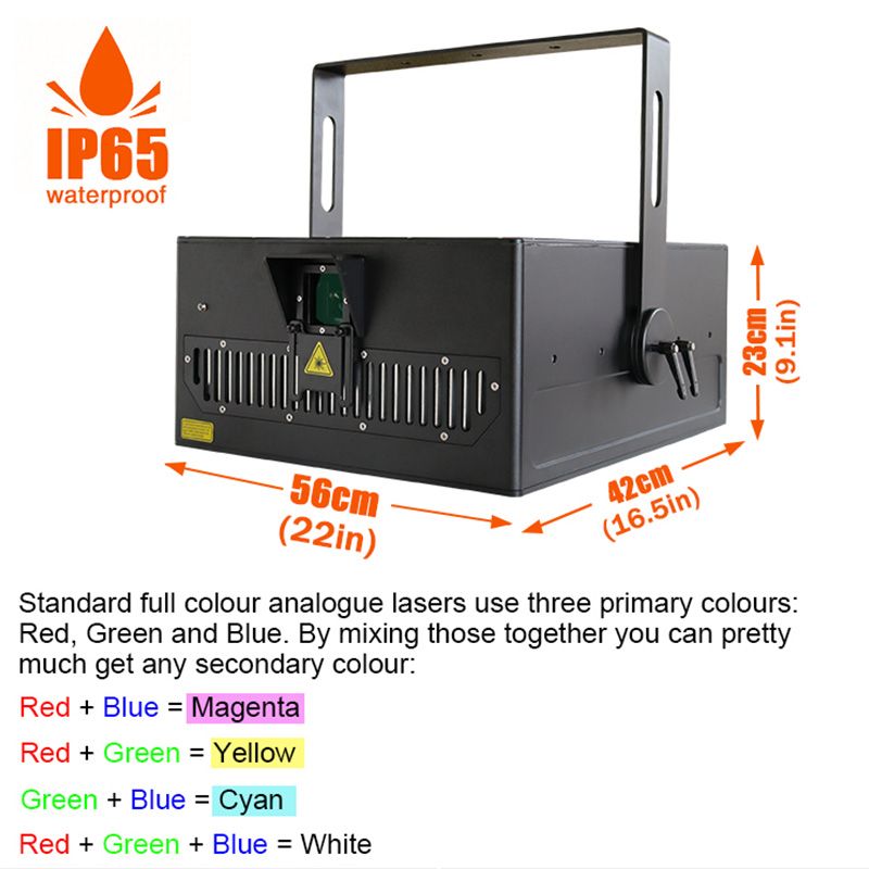 30W IP65 Outdoor RGB Laser Light Show Equipment Pro Animation Laser Projector