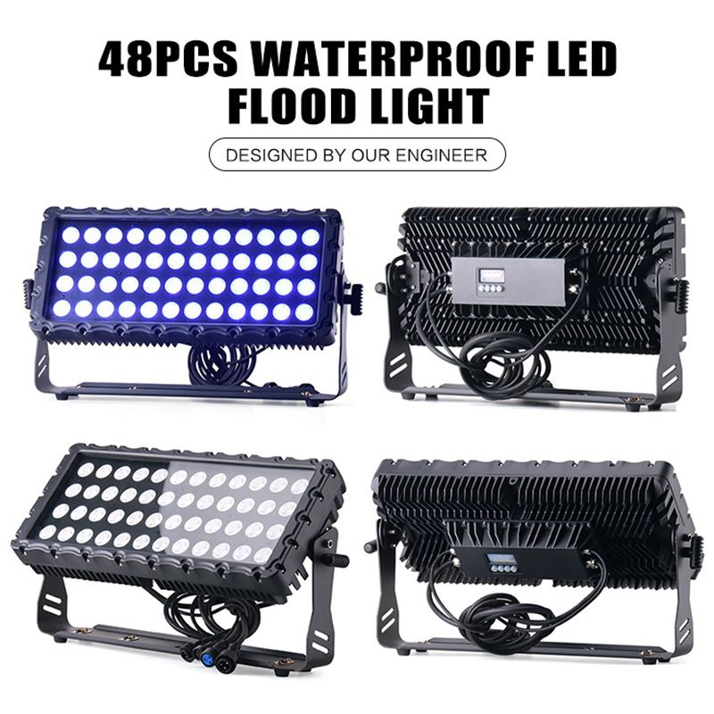 48PCS 10W city color light RGBW 4in1 ip65 waterproof high building wall washers stage light