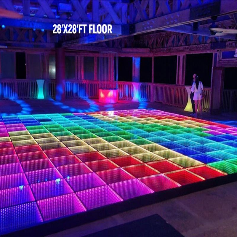 Magnetic 3D Infinity Mirror Piso Portable Led Dance Floor Panels