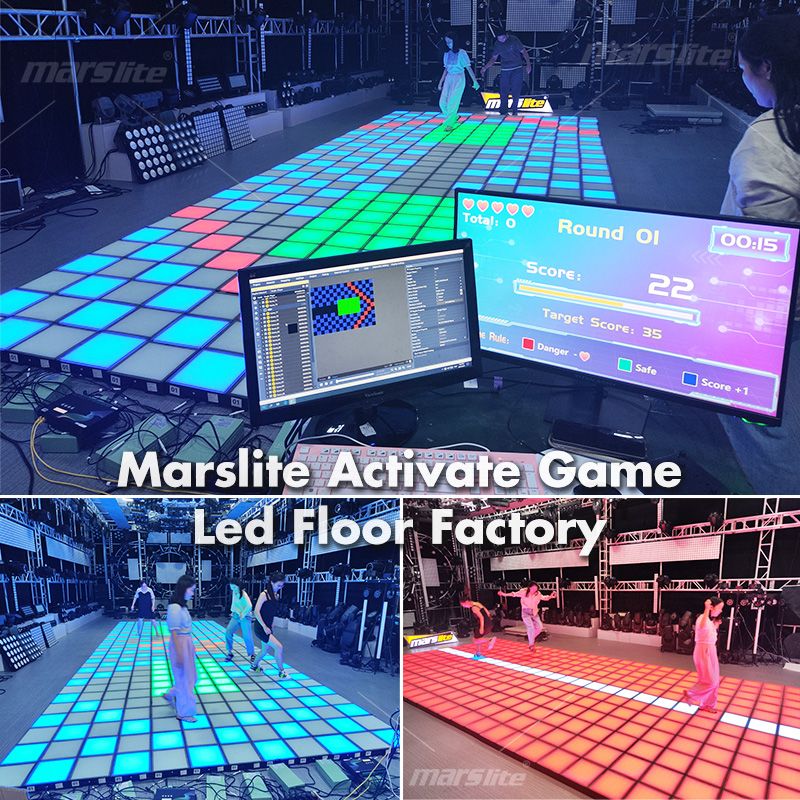 Activate Game Led Floor 30x30cm Interactive Light Active Interactive Led Dance Floor Factory