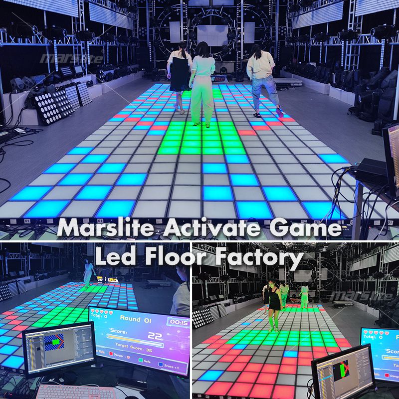 Activate Game Led Floor 30x30cm Interactive Light Active Interactive Led Dance Floor Factory