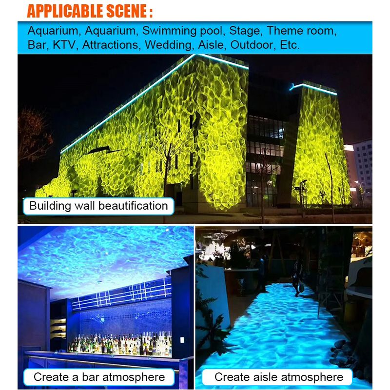 300W IP66 led Water Wave Effect Light Waterproof Outdoor Landscape Architecture Water Wave Effect