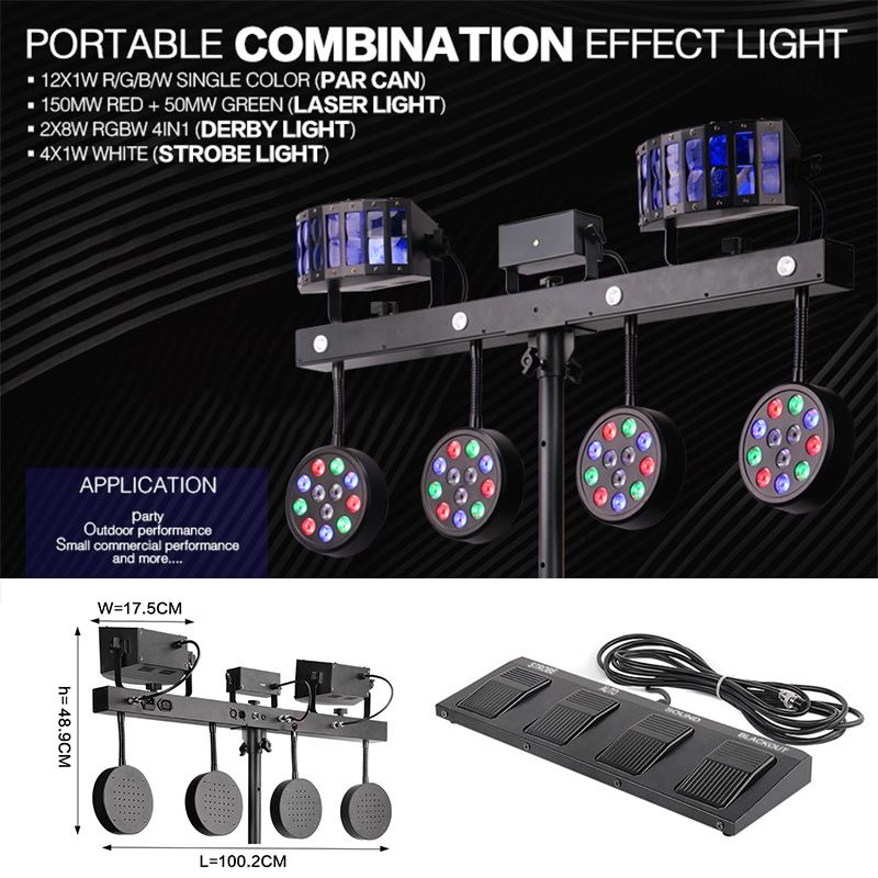 Portable Dj Lights Disco Dj Equipment Gig Bar Luces Para Discoteca Led Bar Stage Lighting With Stand