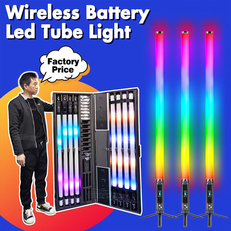 Portable IP65 Wireless Battery 360 Pixel Led Titan Tube Barra Luminosa Dj tube DMX Club DJ Light