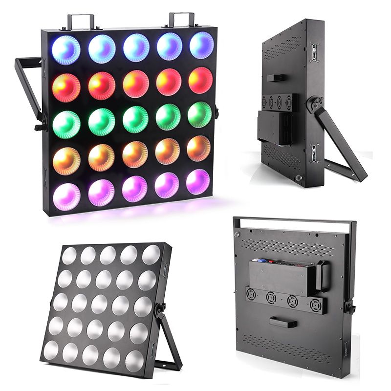 Marslite LED Matrix Blinder Light 25x10w RGBW COB Matrix DMX Blinder Background Stage Light