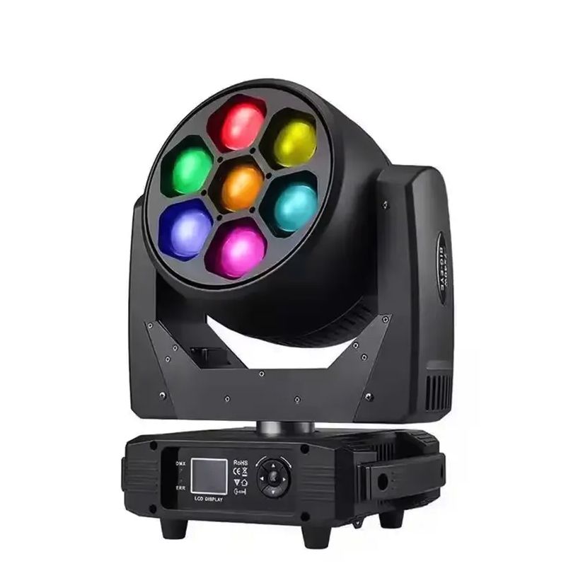 7x40W bee eye moving head light pro led cabeza movil wash zoom bee eye moving