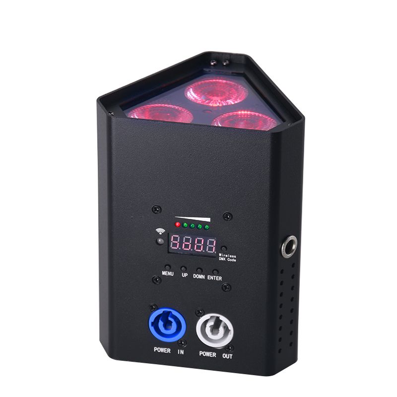 3*18W Wireless Battery Par Lights RGBWA+UV DMX/IR/APP Control Battery Powered Led Par Cans