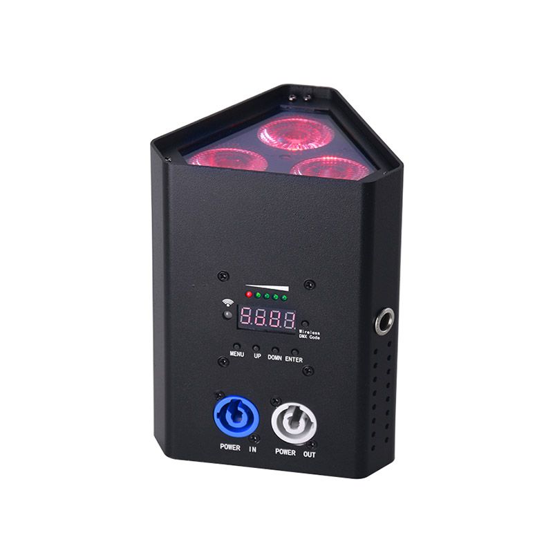 3*18W Wireless Battery Par Lights RGBWA+UV DMX/IR/APP Control Battery Powered Led Par Cans