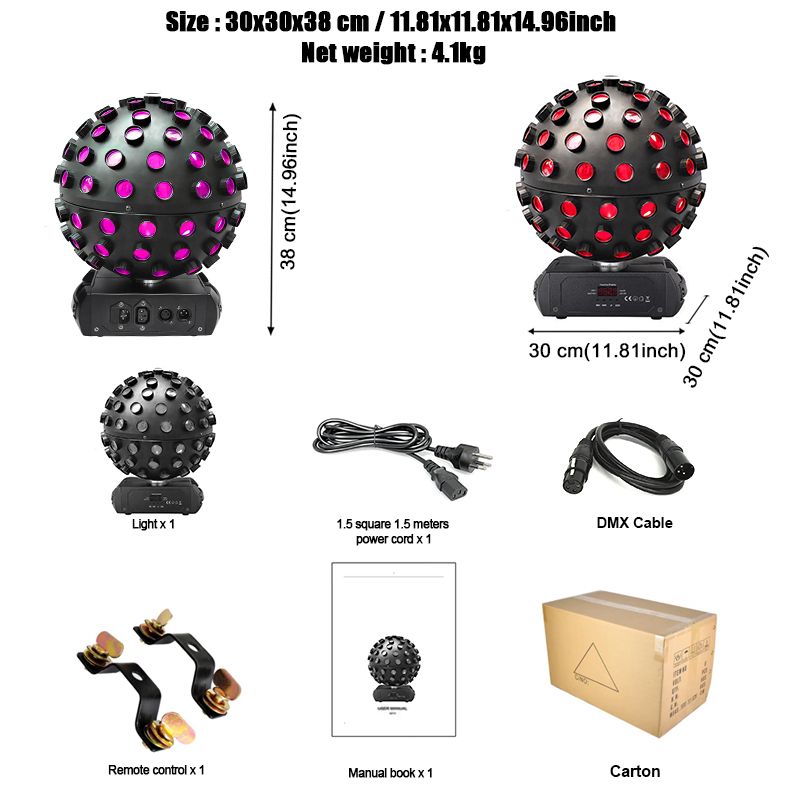 Rotate led magic ball light night club stage DJ led disco ball