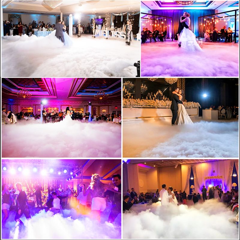 3500w Dry Ice Fog Machine Wedding Stage Party Low Lying Smoke Fog Machine