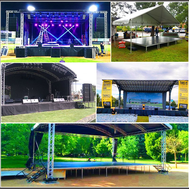 Portable Stage Platform Aluminum Stage Deck Outdoor Stage Podium For Concert Events Wedding