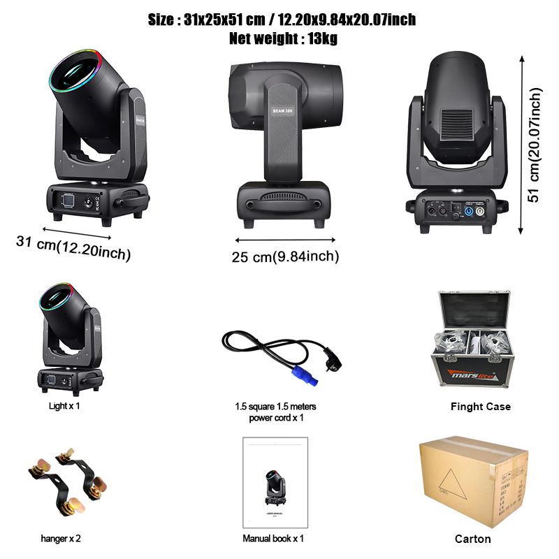 380w Beam Moving Head Stage Light Dj Disco Lyre Cabeza Movil mini beam 380w Sharpy Light